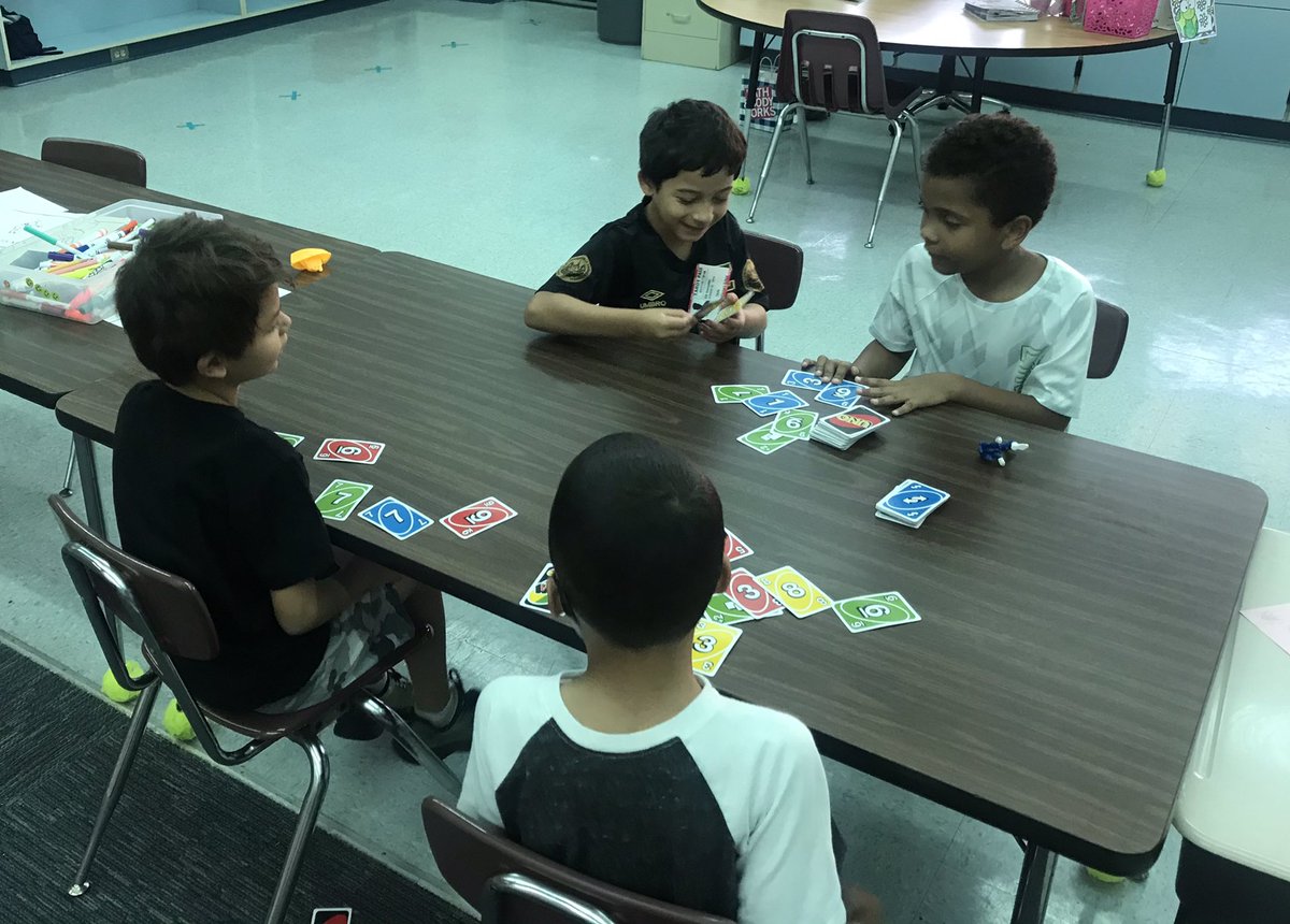 RNumerick's tweet photo. Started our morning with independently initiated social communication in the form of UNO! #asd #asdclassroom #vcs #communication @Sunrisevcs https://t.co/BxIaVRD2kg