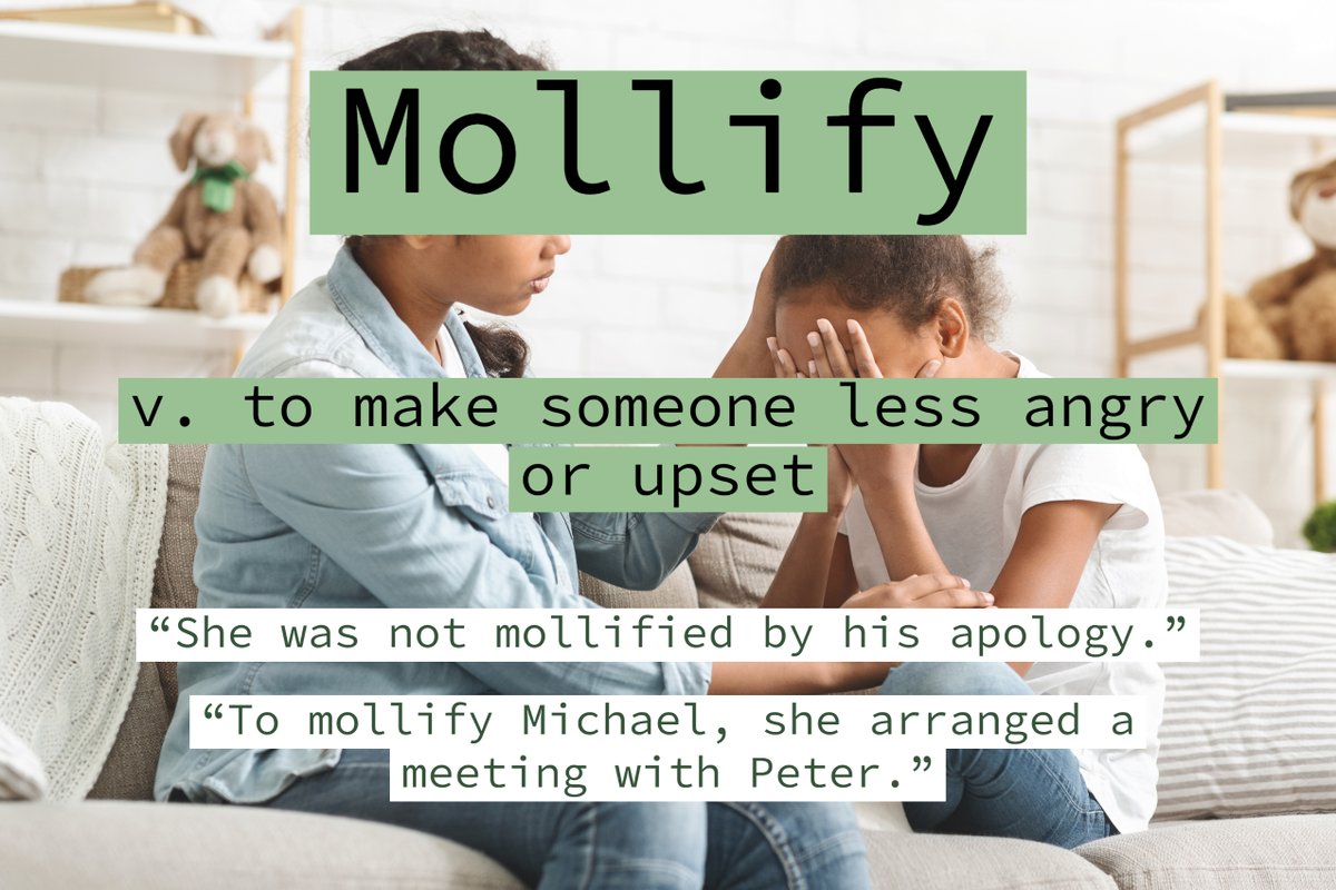LeysEnglish's tweet photo. #wordoftheweek The verb 'mollify'🤗
@LeysCambridge https://t.co/usmizhx1Lt