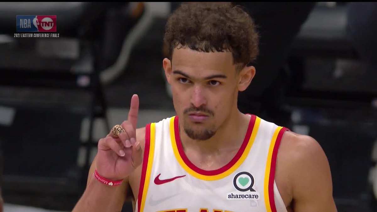 abbystolz17's tweet photo. Good morning to Trae Young, who dropped 48pts in Game 1 of the 2021 ECF. https://t.co/08oUpHqt51