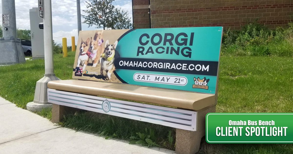 BestBuySignsOma's tweet photo. We love when a client has fun/cute bus bench graphics! So, when the @OmahaCorgis came back to advertise their races, we were just as excited as those little wiggle butts are - if not more. #omahacorgirace What are some fun graphics or groups you’ve noticed? #OmahaBusBench #OOH https://t.co/1ni8asEqbR