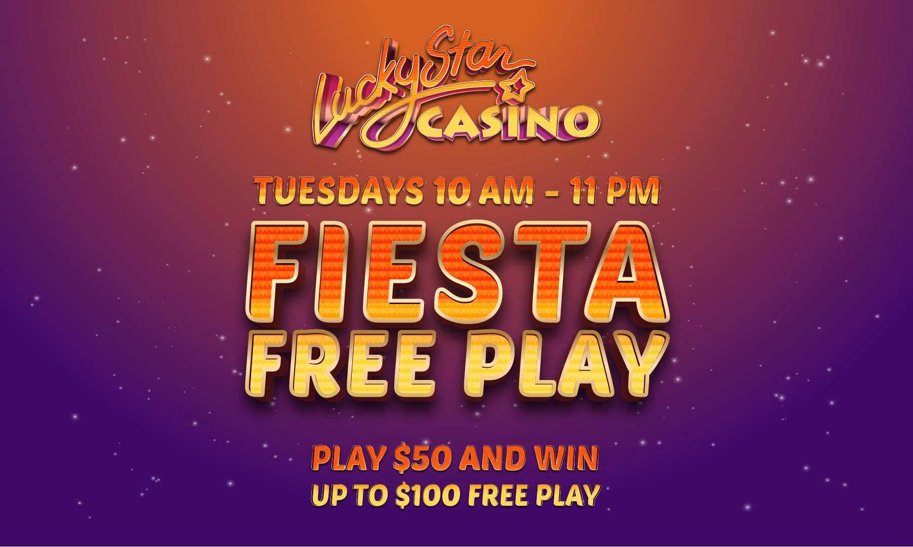 Lucky Star Casino on Twitter "Play 50 and win up to 100 in free play
