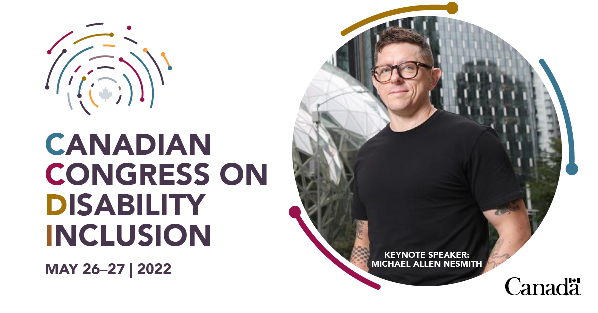 AccessibleGC's tweet photo. Happy to announce Michael Allen Nesmith as a keynote speaker at the Canadian Congress on Disability Inclusion!

Register now: 
https://t.co/UcYyviB71Z 

#InnovatingTogether https://t.co/c03B89sIVs