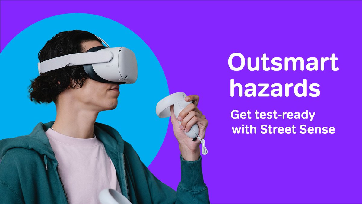 icbc's tweet photo. Street Sense, the app that helps you sharpen your hazard anticipation skills and get road test-ready, is now available on Oculus Quest! ๐ฅฝ
ย
For an immersive, 360-degree view, downloaโd the virtual reality experience: https://t.co/ZOThs7YdF2
ย
#StreetSenseApp @MetaQuestVR https://t.co/1BbUZmunFN