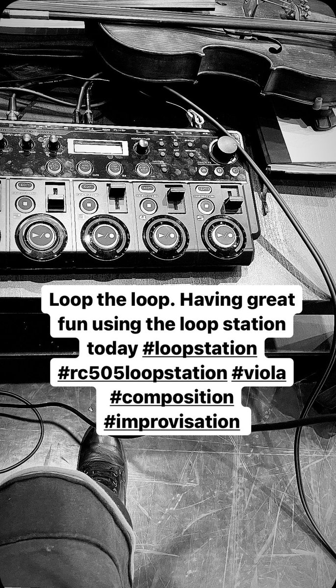 abigailsong's tweet photo. Loop the loop. Having great fun using the loop station today #loopstation #rc505loopstation #viola #composition #improvisation https://t.co/fYNiEdwwCG