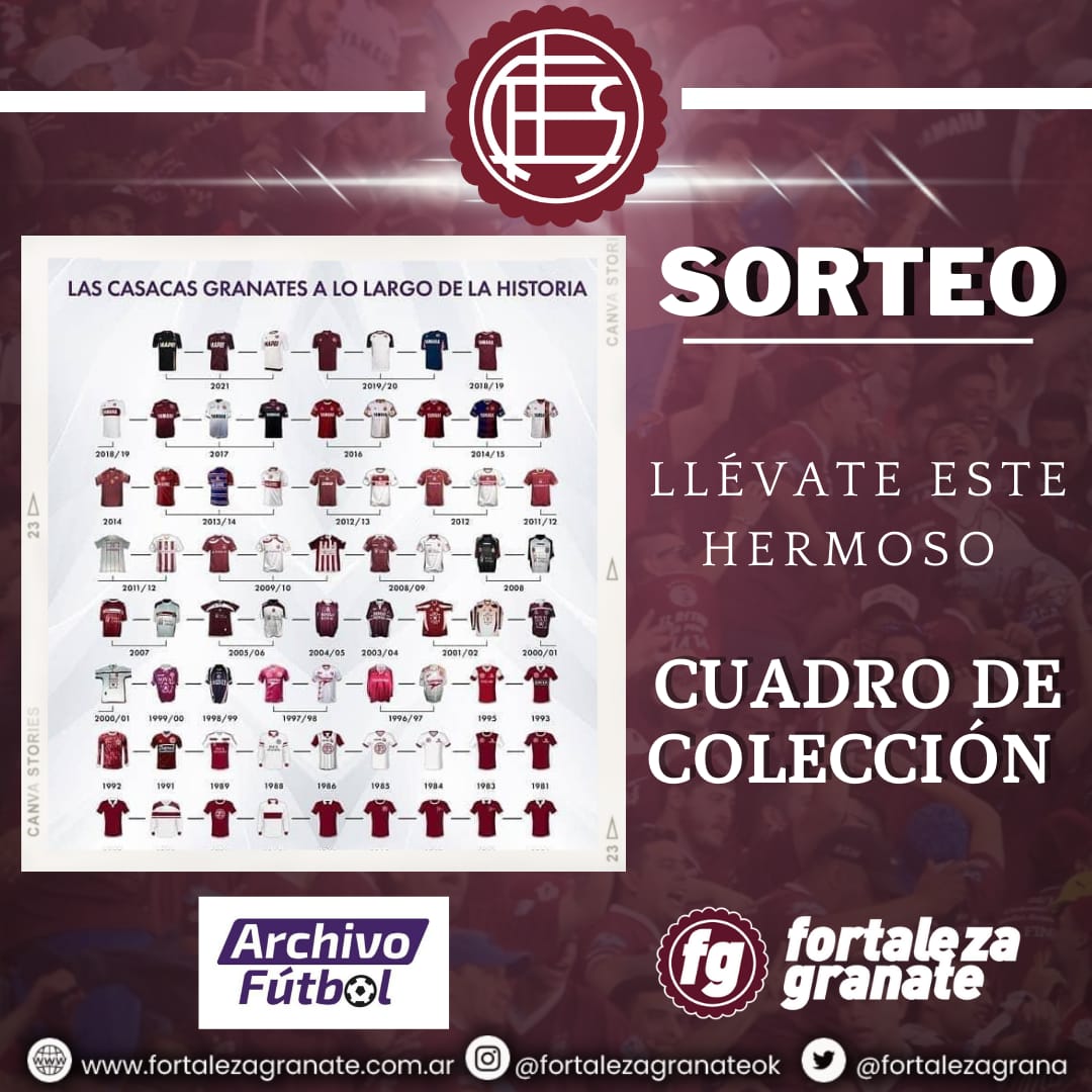 fortalezagrana's tweet photo. ¡ÚLTIMA CHANCE! 💣🔥

¿Querés ganar este cuadro de la evolución de la camiseta #Granate? 

🇱🇻 Seguí a @ArchivoFutbolAR y a @fortalezagrana

🇱🇻 Dale RT y etiquetá a dos amigos.
 
👉🏻 HOY se anunciará al ganador en las redes de @ArchivoFutbolAr.

¡Suerte! 🤞🏻🍀 https://t.co/vMg61liYPq