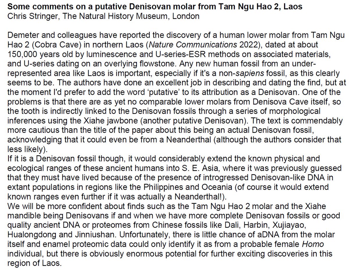 My thoughts on a possible ‘Denisovan’ from Laos