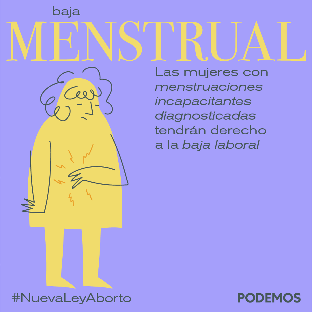 Podemosnavarra's tweet photo. 📢 Hoy es un día importante para las mujeres para que se respeten sus derechos en nuestro pa��s
👏 Con la  #NuevaLeyAborto garantizamos este derecho de la mujer. Y se han generado nuevos derechos, pioneros a nivel europeo, como el reconocimiento de la salud menstrual, entre otros. https://t.co/xR86d9wkW8