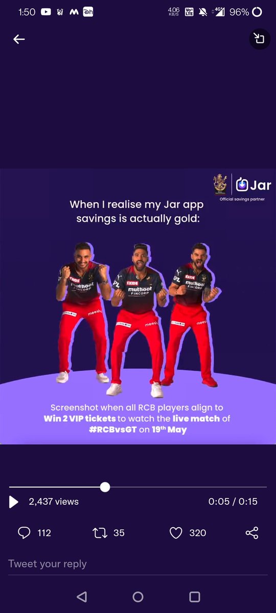 HidayatSajjad's tweet photo. @RCBTweets @JarAppHQ https://t.co/kUtaOdRS9S