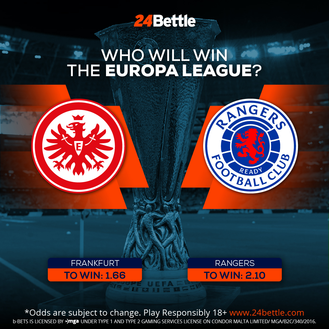 24Bettle's tweet photo. Who will win today’s Europa League Final? Frankfurt or Rangers? Bet on your favourite at https://t.co/LQmsVDEbj3! https://t.co/UveXiYuqHF
