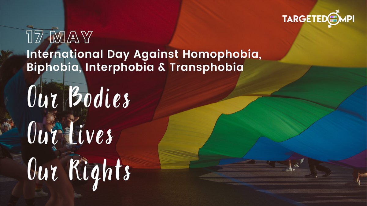 TargetedMPI's tweet photo. #TargetedMPI supports the International Day Against Homophobia, Biphobia, Interphobia &amp; Transphobia 🏳️‍🌈🏳️‍⚧️

This year, the theme of the #IDAHOBIT is “Our Bodies, Our Lives, Our Rights”. TARGETED-MPI stands with all LGBTIQ+ people fighting for their rights and for equality. https://t.co/hDejedMirZ