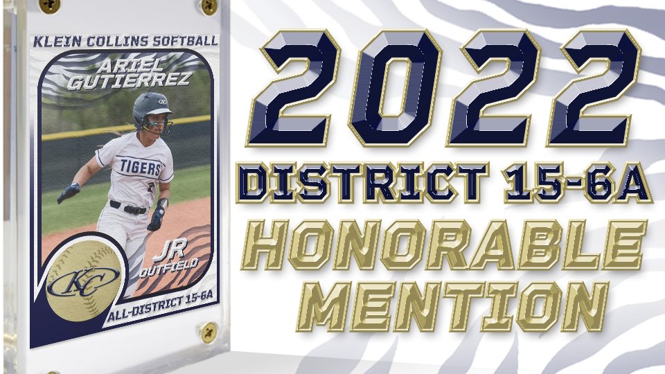 KCTigerSoftball's tweet photo. Congratulations to Skylar Ayala, Laya Espinoza, Ariel Gutierrez, and Chelsea Zizzo for their selection to the District 15-6A Honorable Mention team! @skylar_ayala @ZizzoChelsea https://t.co/y0tZRCQtSO