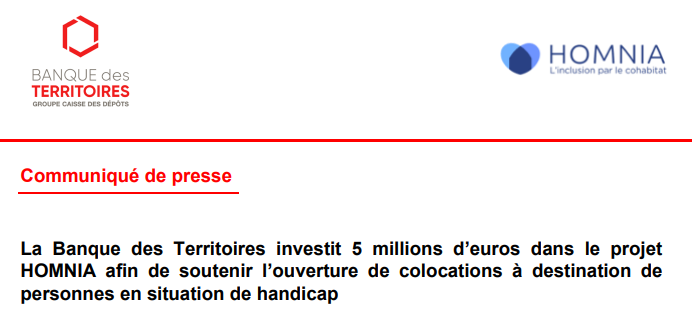 BanqueDesTerr's tweet photo. Afin de contribuer au déploiement de lieux de vie partagés et adaptés aux personnes en situation de #handicap, nous participons à la levée de fonds de CAP’Solidarité, membre du groupement solidaire d’HOMNIA.
Info 👉https://t.co/bvWUgSo0Nz
#HabitatInclusif #NotreActionESS https://t.co/X64HxE22RM