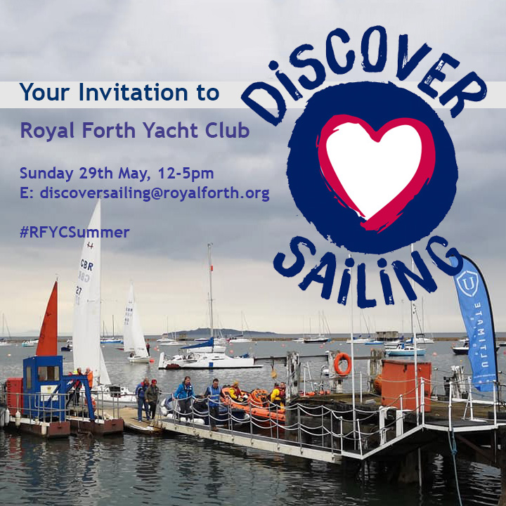 RoyalForthYC's tweet photo. 😃 ⛵️💙 We are excited to announce that the RFYC will once more open its doors to the public for #DiscoverSailing! This is your chance to try out sailing, visit your friendly local sailing club, and spend a day by & on the water. #RFYCSummer https://t.co/H6g7yhJHax