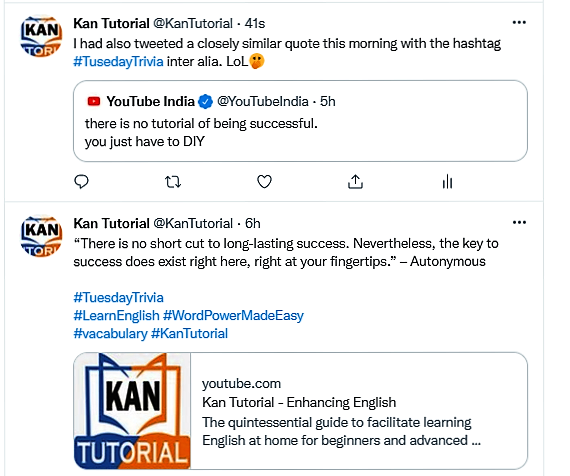 KanTutorial's tweet photo. Happiness is sensing the shadow of your original quote in the tweet of @YouTubeIndia 🙋‍♂️please help expand the reach of my channel.... 👋
AS- not begging for subscribers. just push the impression towards serious online learners and needy students. TYSM https://t.co/9HlfbZlx7t