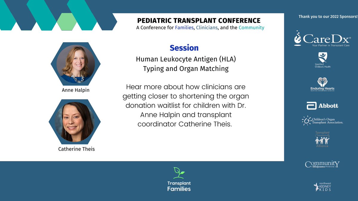 Transplant Families (@transplantfams) on Twitter photo The recorded session "HLA Typing and Organ Matching" from the 2022 Pediatric Conference is now online! Featuring <a href="/Halpingal/">HLAnne PhD</a> and Catherine Theis. #PTC2022 #KidsTransplantWeek <a href="/ASHIHQ/">ASHI HLA</a> <a href="/LurieTransplant/">Lurie Children’s Transplant</a> youtu.be/Ek879vRCxH4 The recorded session "HLA Typing and Organ Matching" from the 2022 Pediatric Conference is now online! Featuring <a href="/Halpingal/">HLAnne PhD</a> and Catherine Theis. #PTC2022 #KidsTransplantWeek <a href="/ASHIHQ/">ASHI HLA</a> <a href="/LurieTransplant/">Lurie Children’s Transplant</a> youtu.be/Ek879vRCxH4
