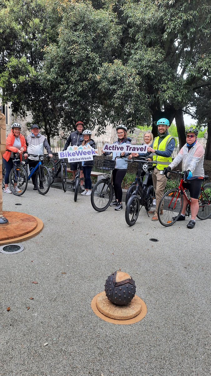 Fingalcoco's tweet photo. Some of our Swords based staff got together for a lunch time cycle today. If you're cycling during #Bikeweek2022 make sure to tag us in your pics and use #cyclethere for a chance to win great prizes! 
#clickintogear https://t.co/gKSWHtybK8