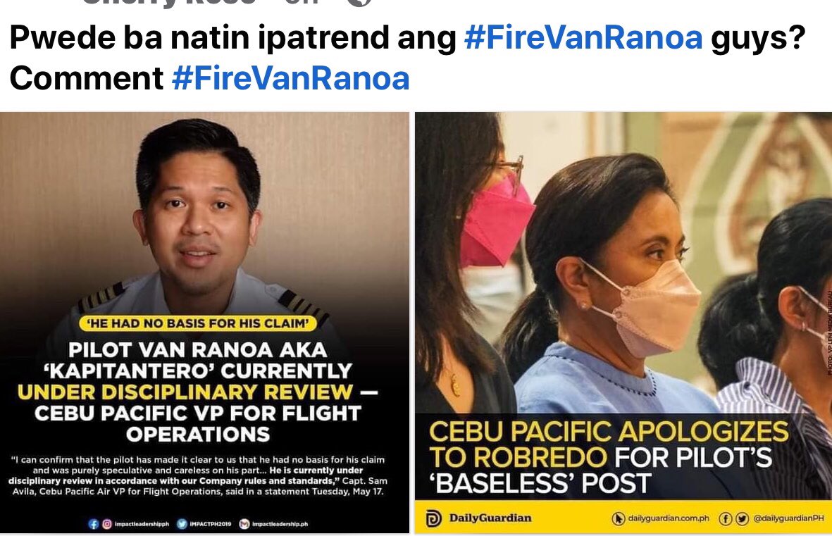 edlingui's tweet photo. A public apology and a criminal complaint of libel against Pilot Van Rañoa are appropriate to set as a precedent for those who will commit similar acts are to be held legally liable and accountable for such. #FireVanRanoa @CebuPacificAir https://t.co/d6m6r373s8