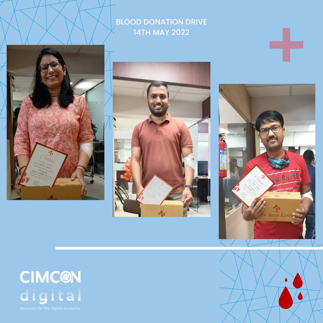 MachineAstro's tweet photo. "Sometimes money cannot save a life but donated blood can."

We at CIMCON understand this and hence organized a Blood Donation Camp to play a small part in giving back to society. 

#blooddonationcamp https://t.co/8fD8GBsOx2