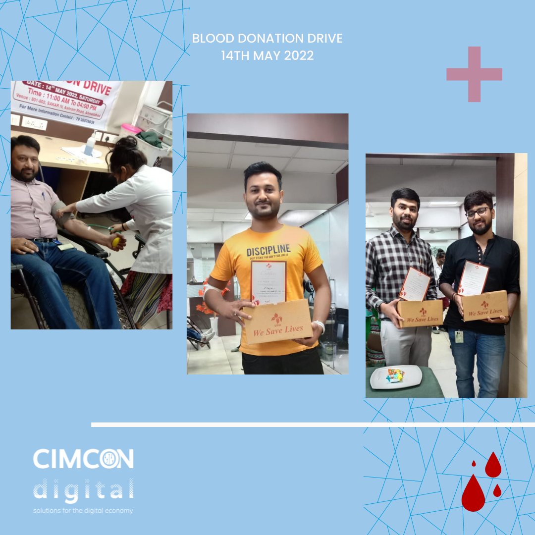 MachineAstro's tweet photo. "Sometimes money cannot save a life but donated blood can."

We at CIMCON understand this and hence organized a Blood Donation Camp to play a small part in giving back to society. 

#blooddonationcamp https://t.co/8fD8GBsOx2