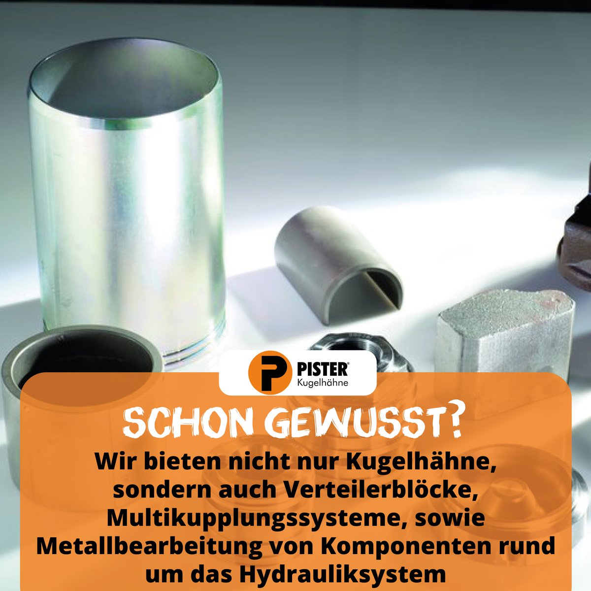 Pister bietet nicht nur Kugelhähne, sondern auch eine große Auswahl an kundenspezifischen Verteilerblöcken, Multikupplungssystemen, sowie Metallbearbeitung von Komponenten rund um das Hydrauliksystem.
 
Hier gelangen Sie zu unseren Produkten pister-gmbh.com/produktkatalog/