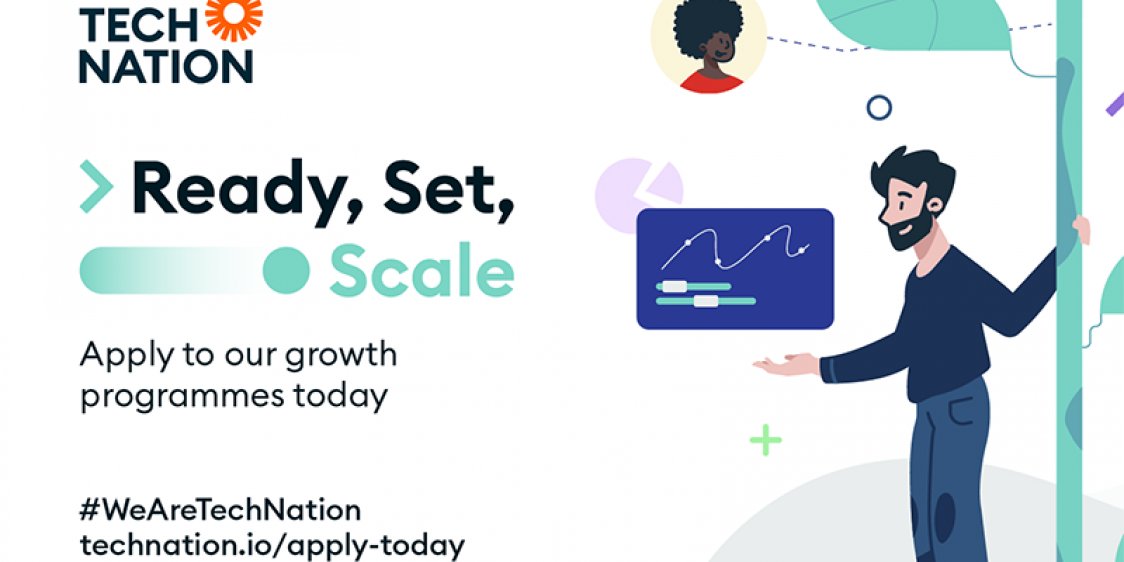 Scale your tech business | 7 of <a href="/TechNation/">Tech Nation</a>'s growth &amp; sector programmes have opened for applications:

Net Zero 3.0
Fintech 5.0
Applied AI 4.0
Libra 2.0
Net Zero X
Upscale 8.0
Future Fifty 11.0

Find out more and apply >> bit.ly/3sHC1K5 
#ReadySetScale #WeAreTechNation