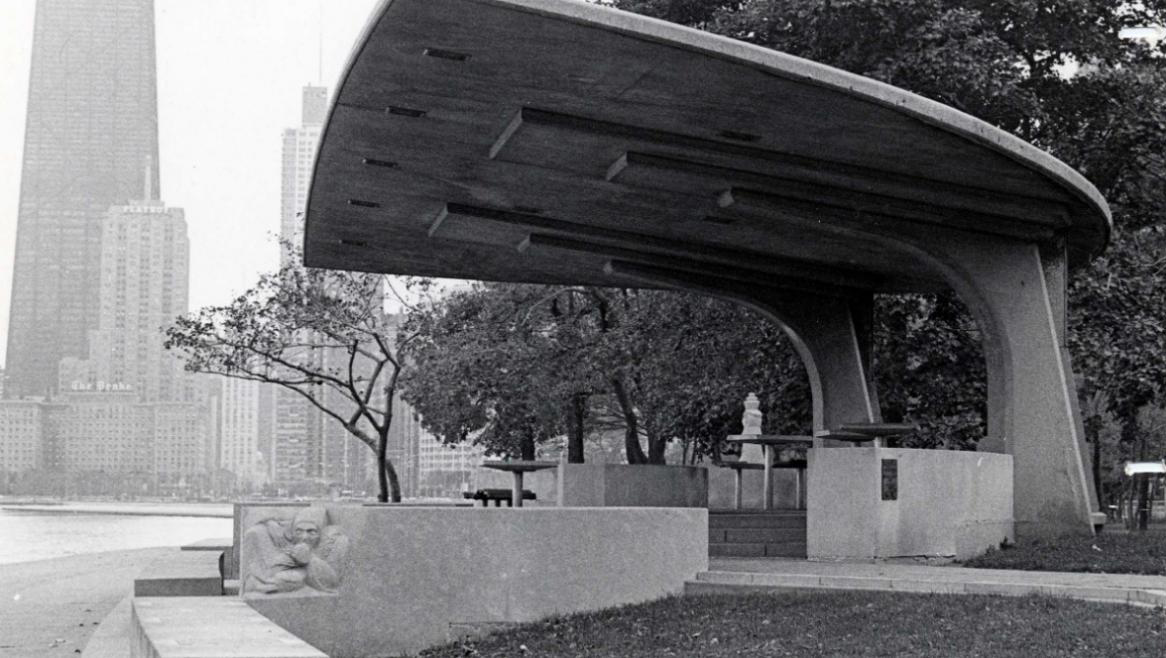MASContext's tweet photo. Chicago area architect Maurice H. Webster died 40 years ago on this day. Among his many projects is the fantastic 1957 Chess Pavilion by North Avenue Beach on Chicago's lakefront.

https://t.co/IZTqNkDxTX https://t.co/kYouWWhV4S