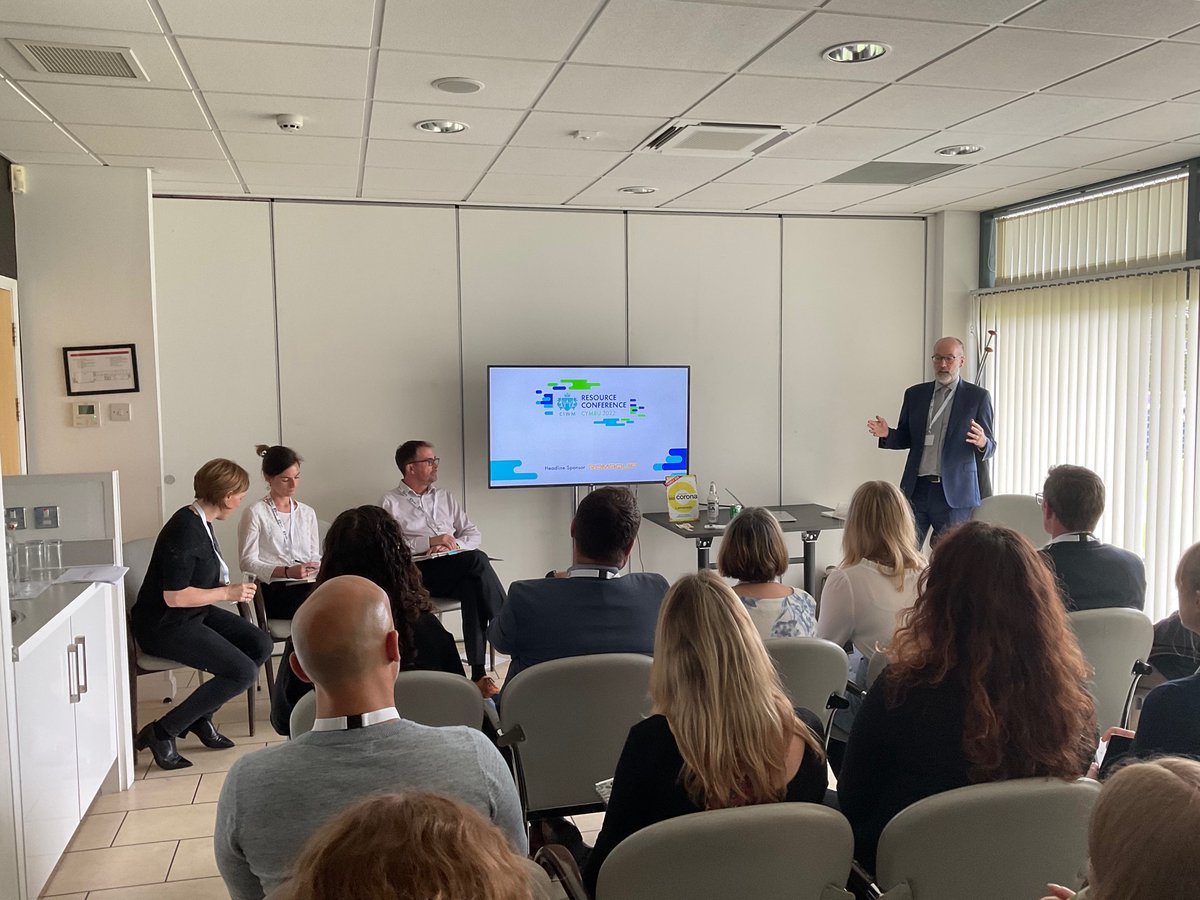 CIWM's tweet photo. The afternoon workshop sessions at #ciwmresource22 are underway. One is asking: can a DRS system utilise the existing kerbside infrastructure, or do we need to have a dedicated network of reverse vending machines? https://t.co/GWBBdXW1te