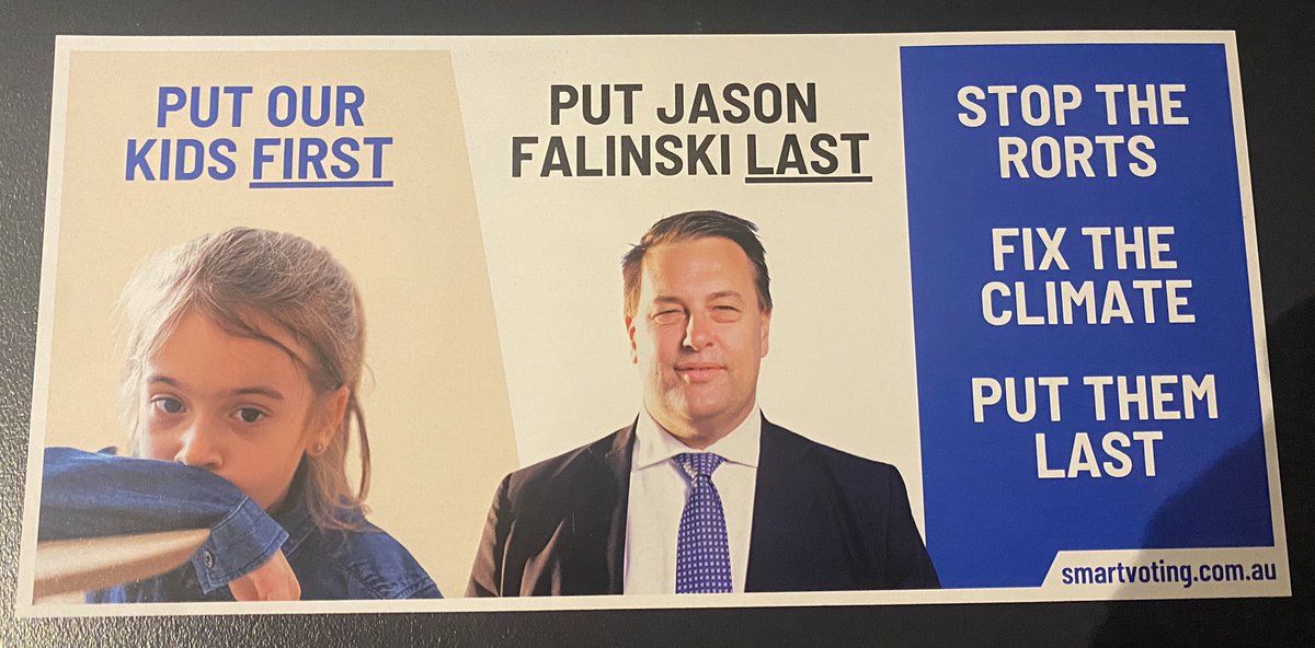 SmartVoting2022's tweet photo. Vote Smart, Put Falinski Last.
#BinHim #ChuckThemOut #ChuckThemOutWeek
#auspol #MackellarVotes https://t.co/2StP0Tk68P