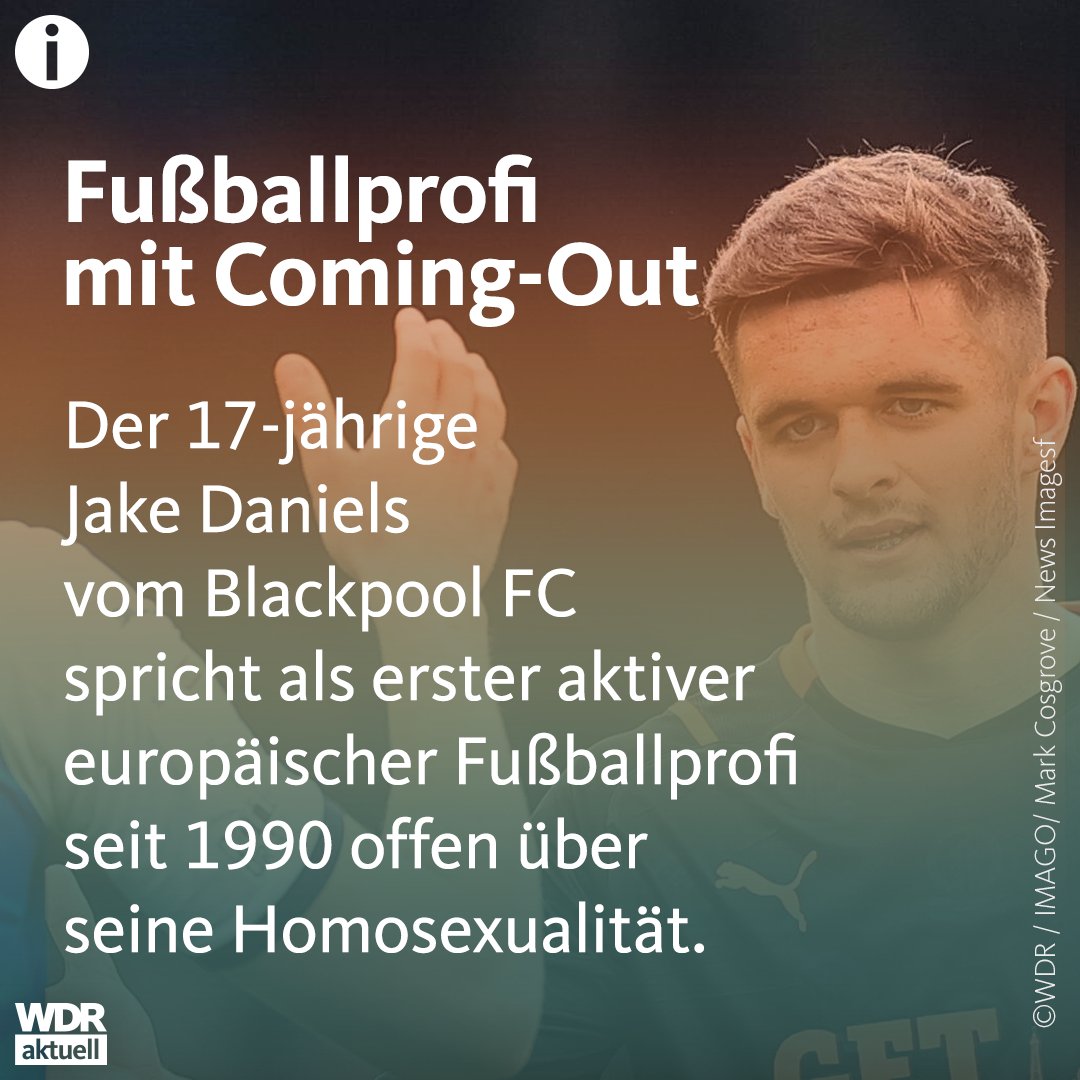 Der 17-jährige Profi-Fußballer #JakeDaniels sorgt in England gerade für Aufsehen, weil er in einem Sky-Interview sagt, dass er schwul ist. Damit ist er weltweit erst der zweite aktive Profi, der seine Homosexualität öffentlich macht.