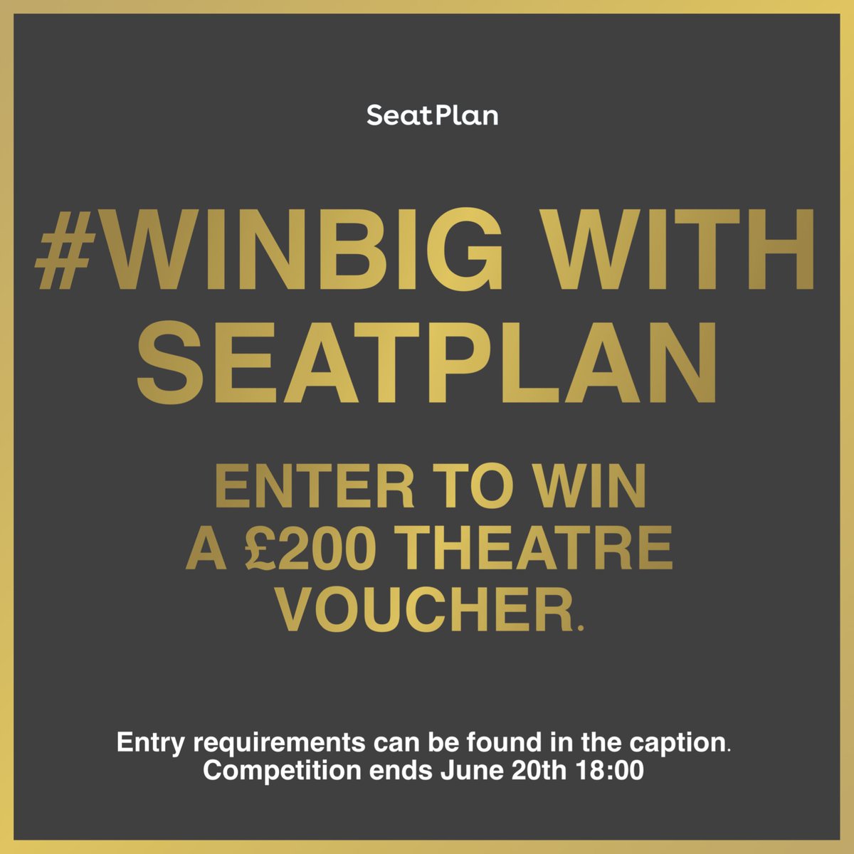 SeatPlan's tweet photo. Want to #WINBIG with SeatPlan? We are giving ONE of you the chance to walk away with £200 worth of @TheatreTokens!

To enter:
1. Follow us
2. RT
3. Tag your theatre buddy

Head over to our Facebook and Instagram to double or even triple your chances to #win! https://t.co/l83vYi6Cf4