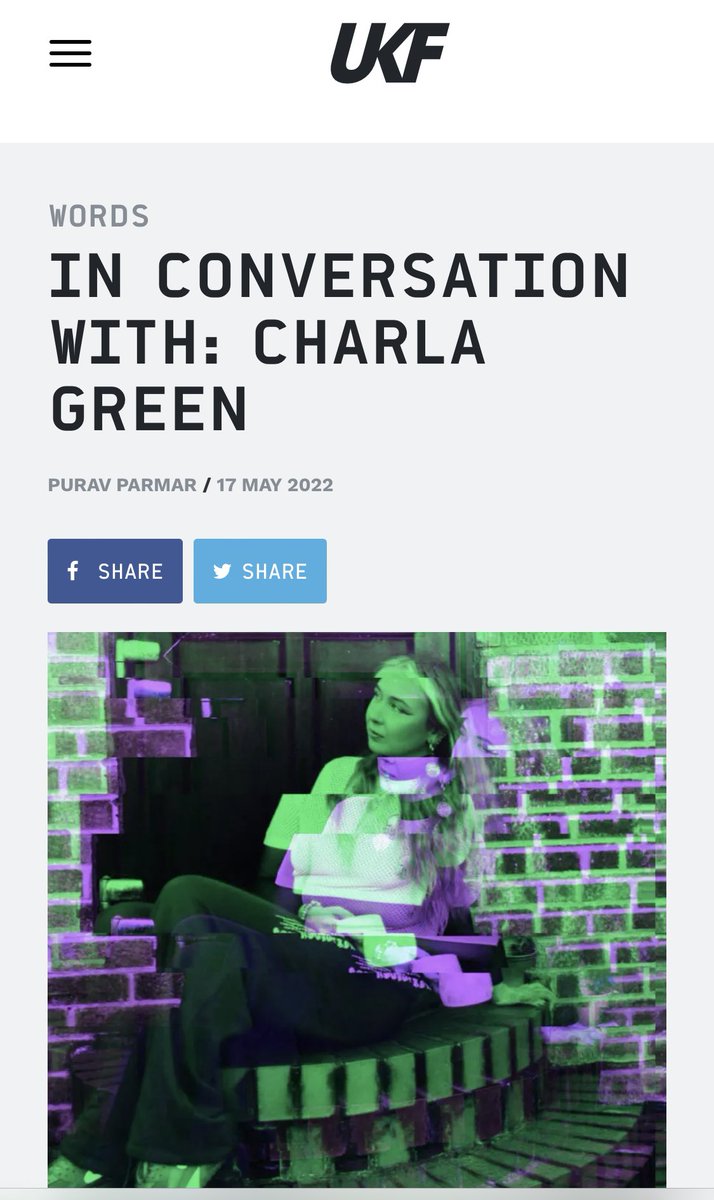 Head on over to @UKF and check their interview with Charla Green… ➡️ ukf.com/words/in-conve…