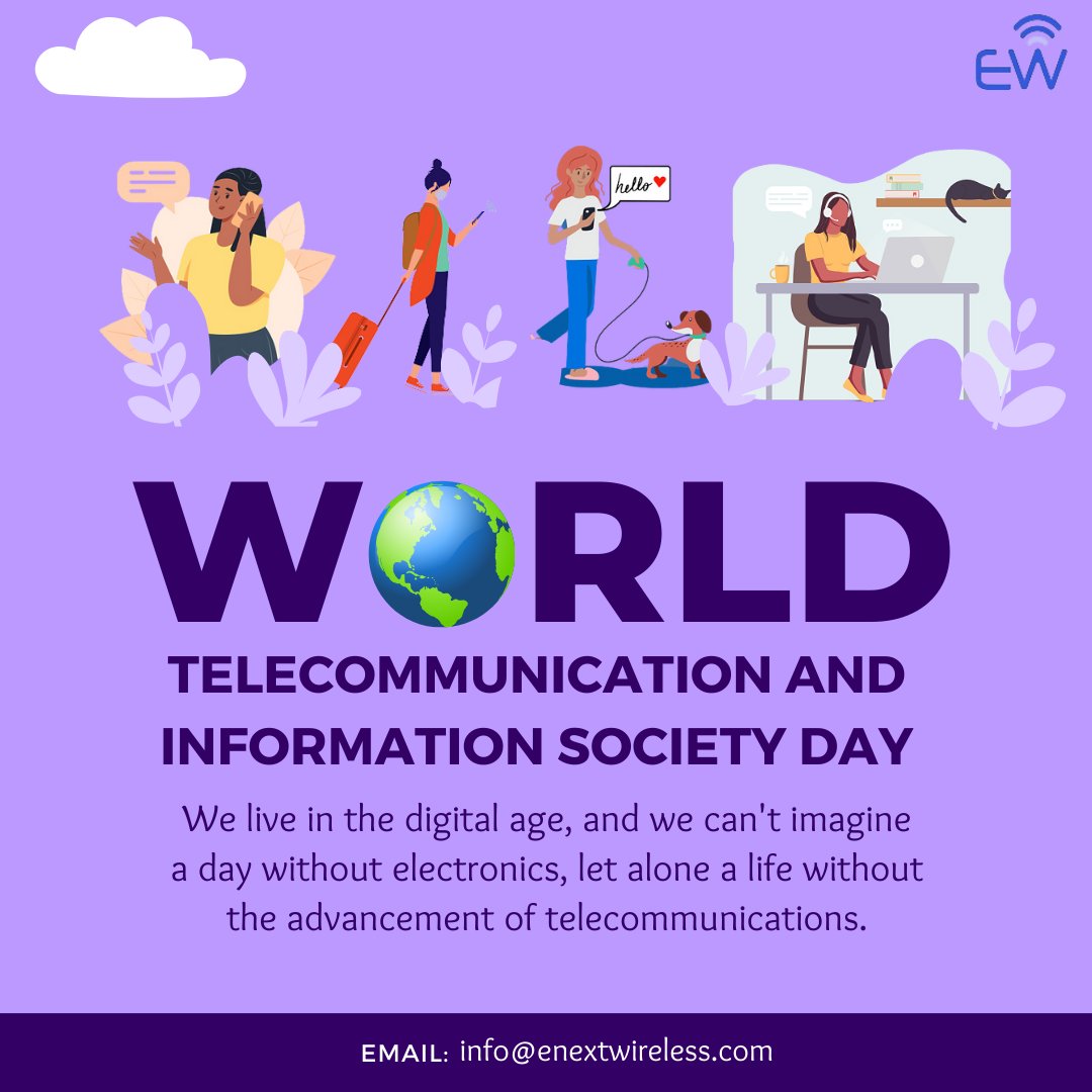 Enextwireless's tweet photo. World Telecommunication and Information Society Day!
This year's goal is to make the internet accessible to even the older generation.
@Enextwireless has made it easy for everyone with our In-Building Connectivity Enhancement.
#Enextwireless #WTISD #WTISD2022 #HealthyAgeing https://t.co/cqkZwWdbOs