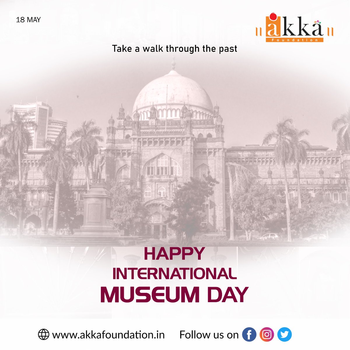 FoundationAkka's tweet photo. A bridge between our #presentandpast, museums teach us valuable lessons about history. Happy #InternationalMuseumDay!
#museumday #bridgetohistory #visitamuseum #thepowerofmuseums #internationalcouncilofmuseums #akka #akkafoundation #latur #Nilanga #NGOMaharashtra #ngolatur https://t.co/bt2n8DNUK0