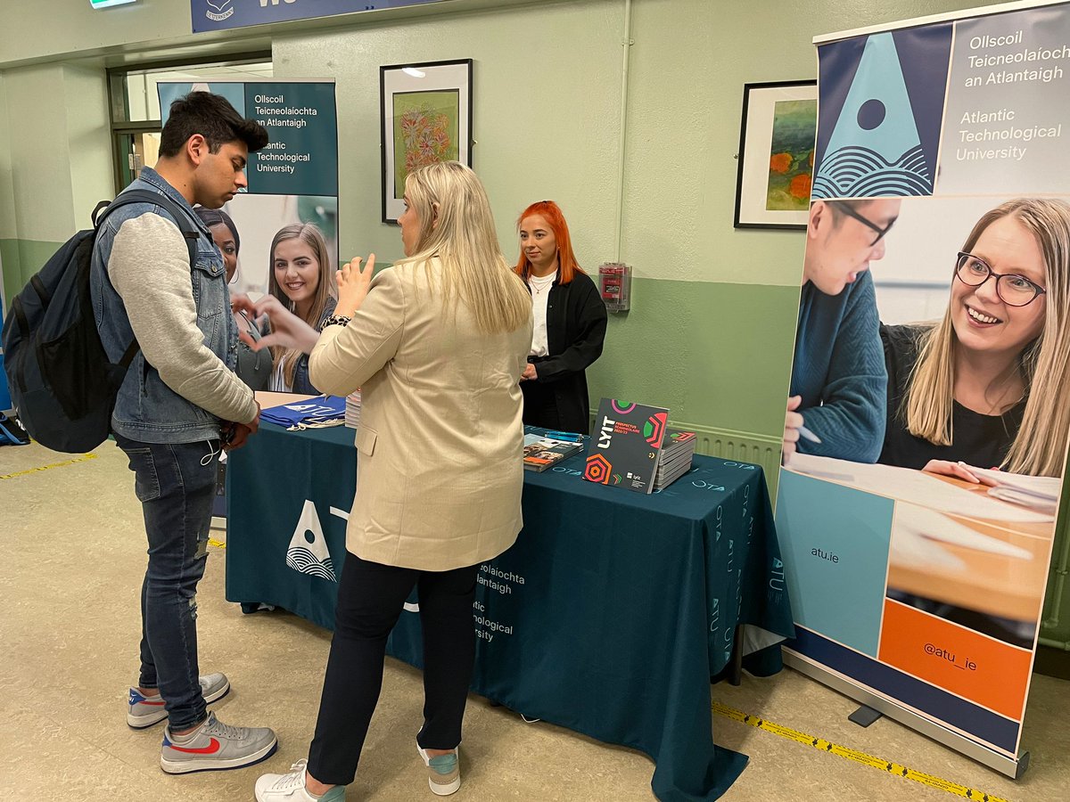 ErrigalCollege's tweet photo. @ATUDonegal_ Schools Engagement Team visited today to talk post Leaving Certificate options with our Senior students. Very well received! Thanks for coming! #ATUDonegal #WeAreDonegal https://t.co/PpRfQm23Lp