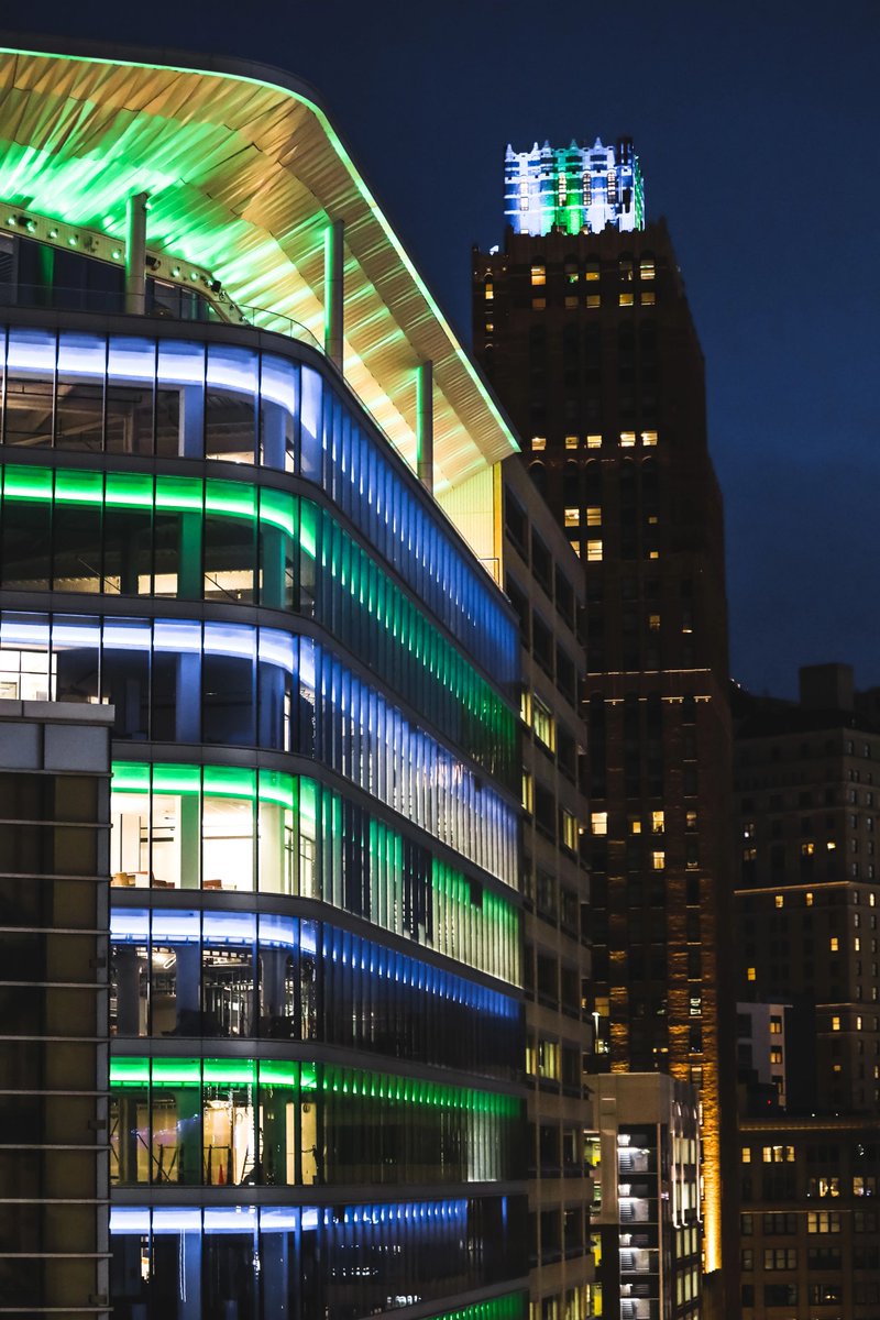 BedrockDetroit's tweet image. Today is Neurofibromatosis Awareness Day and the Bedrock portfolio is illuminated green and blue to Shine a Light on NF, bringing NF awareness into the community. Learn more about the campaign and how to get involved ➡️ spr.ly/6019zzNTb