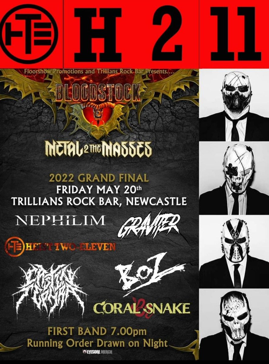 Heist2_11's tweet photo. The last six bands in the final for the chance to play Bloodstock Festival this year!! https://t.co/O0UncBy2MB