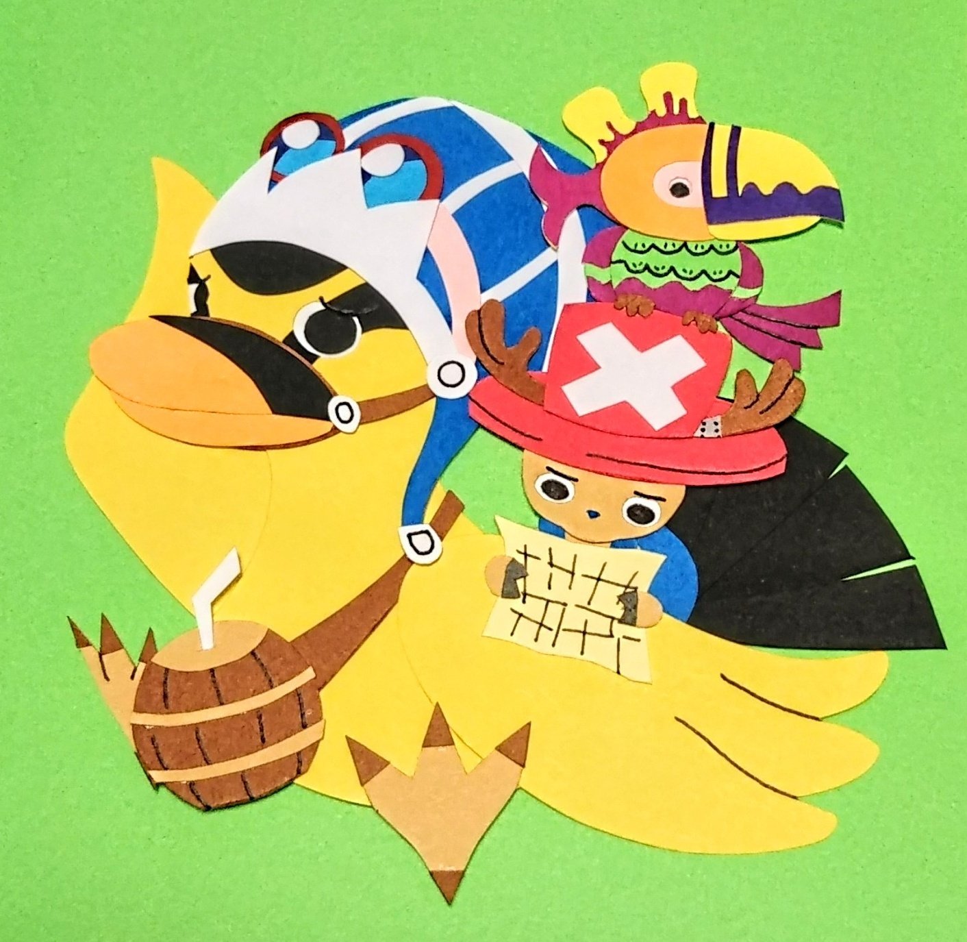 77 なな 迷子 ワンピース Onepiece 切り絵 カルー チョッパー サウスバード T Co Lq1odo4qwx Twitter