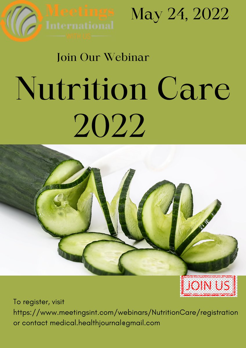 Call_papers's tweet image. Meetings Int cordially invites you to the webinar on #Nutrition_Care, Submit your #abstracts and book the #speaker_slot
To register, visit the link: meetingsint.com/webinars/Nutri… 
#Nutraceuticals #Nutrition_Care #Pediatrics_nutrition #sports_nutrition #animal_nutrition #plant_nutrition