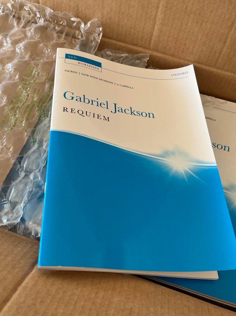 belacappella's tweet photo. Scores of @gjackson3 #Requiem have arrived for our first rehearsal this week. 🤩🤩 Thank you @Clearmusic and @OUPMusic https://t.co/r3qbdK8E23