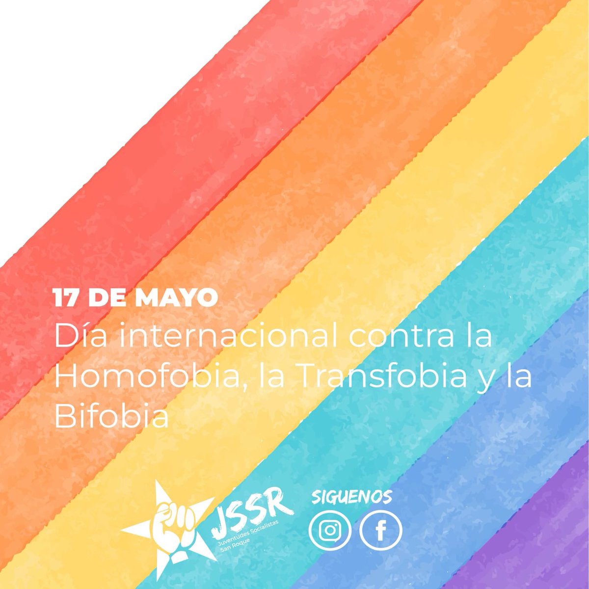 JsaCadiz's tweet photo. 🏳️‍🌈 Día internacional contra la LGTBIFOBIA 💪

✊ Por todo lo que queda por hacer para acabar con la discriminación y el odio. 

#StopLGTBIfobia 

📷: @san_jsa https://t.co/OrNs2grkaW