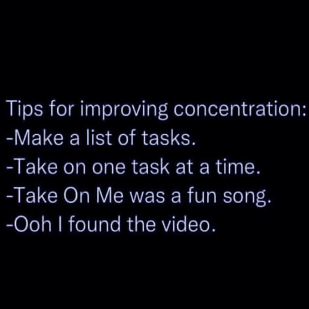 SarantosMelogia's tweet photo. Tips for improving concentration
#concentration #concentrationcamp #concentrationface #concentrationcamps #concentrationcurls #concentrationiskey #concentrationmax #concentrationcurl #concentrationfacestrong #concentrationkamp #concentrationmusic #tips #TipsAndTricks #tips4life https://t.co/1vdwwxR2pJ