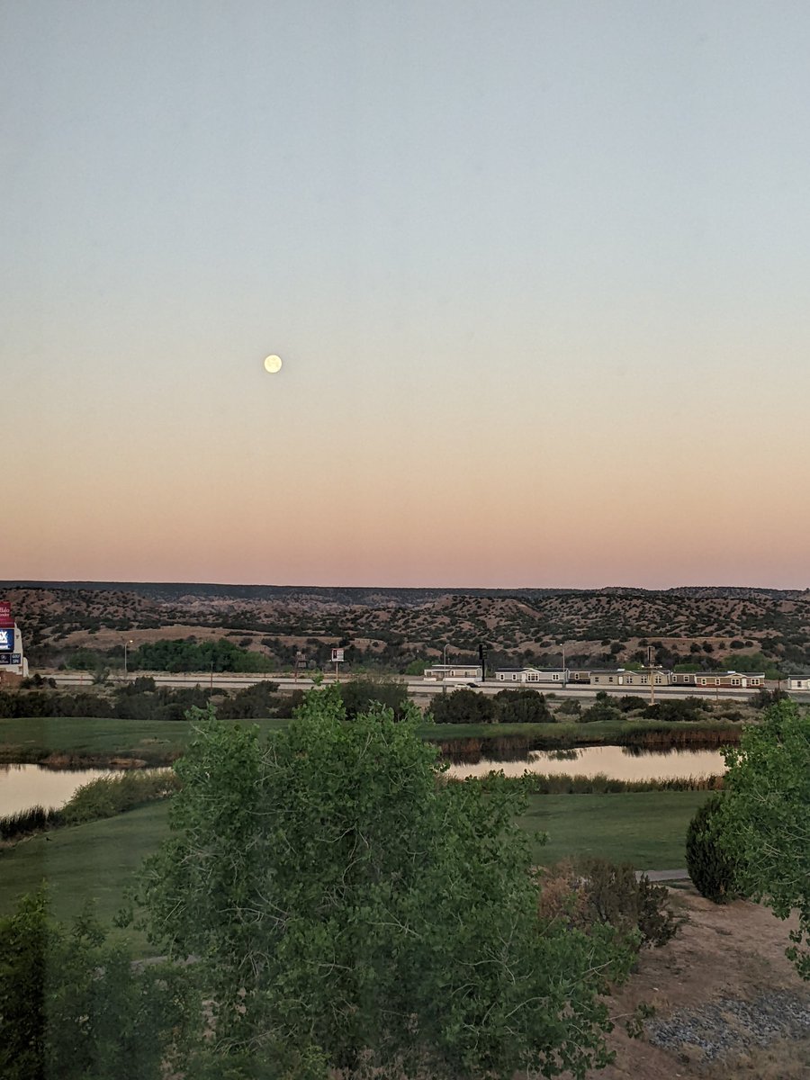 windgolfer's tweet photo. Moon still up as I started morning run before hitting the ground at Plein Air Convention #PACE22 @PleinAirConv https://t.co/EWX35iFyfN