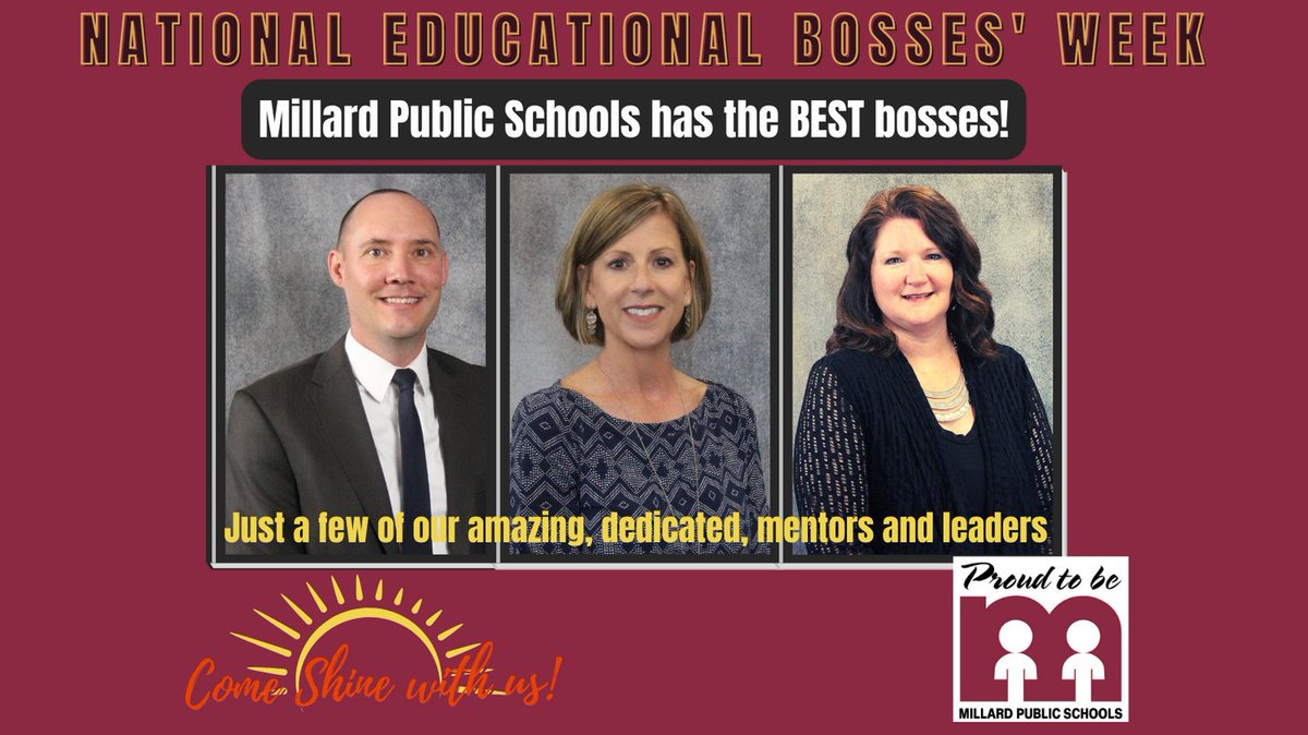 MPSHR's tweet photo. Millard Public Schools is PROUD to celebrate our Educational Bosses! Please help us thank them each day this week and show our appreciation for their continued hard work all school year! #SHINEwithMPS #EducationalBossesWeek #GreatBosses #BossAppreciation #Proud2bMPS https://t.co/IZwpyt7lPZ