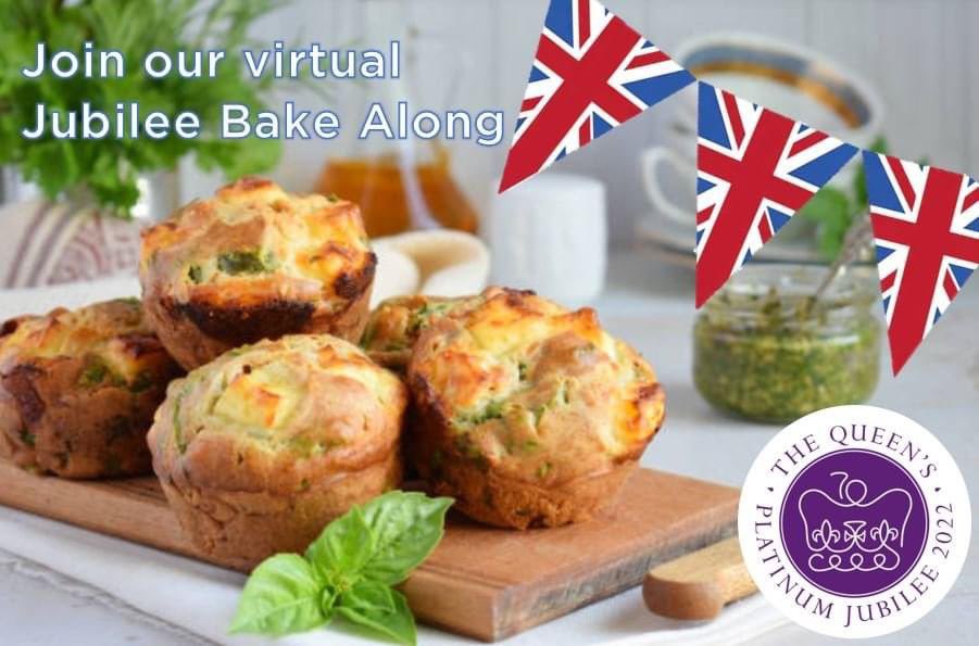 Wold_Community's tweet photo. Get ready to celebrate the Platinum Jubilee by joining our virtual Jubilee themed bake along on Thursday 26 May. We'll be making picnic and street party food fit for a queen! Book now at https://t.co/bjO6TbM5Ew https://t.co/wBZKO73bLd
