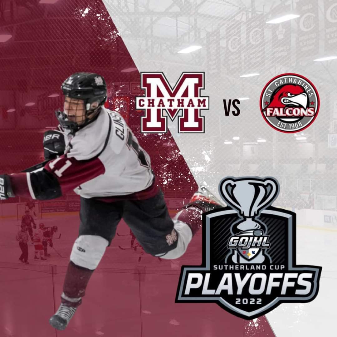 jb1594's tweet photo. It's Game Day! 7pm, Memorial Arena. Chatham-Kent, lets show the boys our support as they work to bring the Sutherland cup home for the first time in 23 years! Be Loud, Be Proud, Be There. Let's Go Chatham! #WinItForRandy #PlayForRandy #CKont https://t.co/foyjJs1Q9k