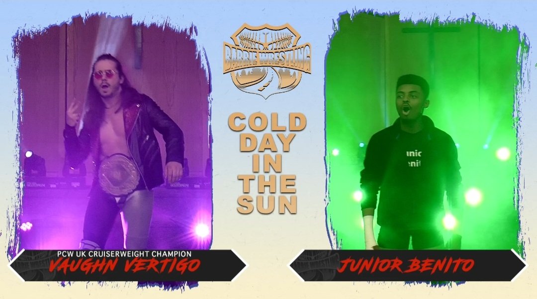 BarrieWrestling's tweet photo. Great news for @PCW_UK fans who have wondered how the match between their current Cruiserweight Champion and number one contender went this past Saturday.
Champion @VaughnVertigo vs @JuniorBenit0 will hit our YouTube channel around 11am ET.
#BarrieWrestling
#PCWUK https://t.co/4HNeGfEREO