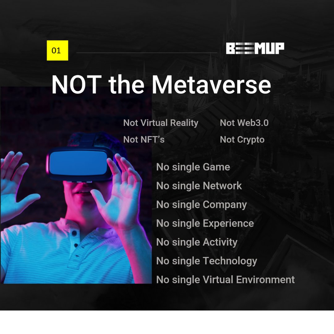 ItsMrMetaverse's tweet photo. UNPOPULAR OPINION
Stop slapping 'Metaverse' on everything. It's cheap.
Here's a guide to what IS and IS NOT #Metaverse
#yom #youropenmetaverse #beemup #blockchain #future
Share your insights, give me your Feedback, so we may grow together in our understanding. https://t.co/qISszHBLF6