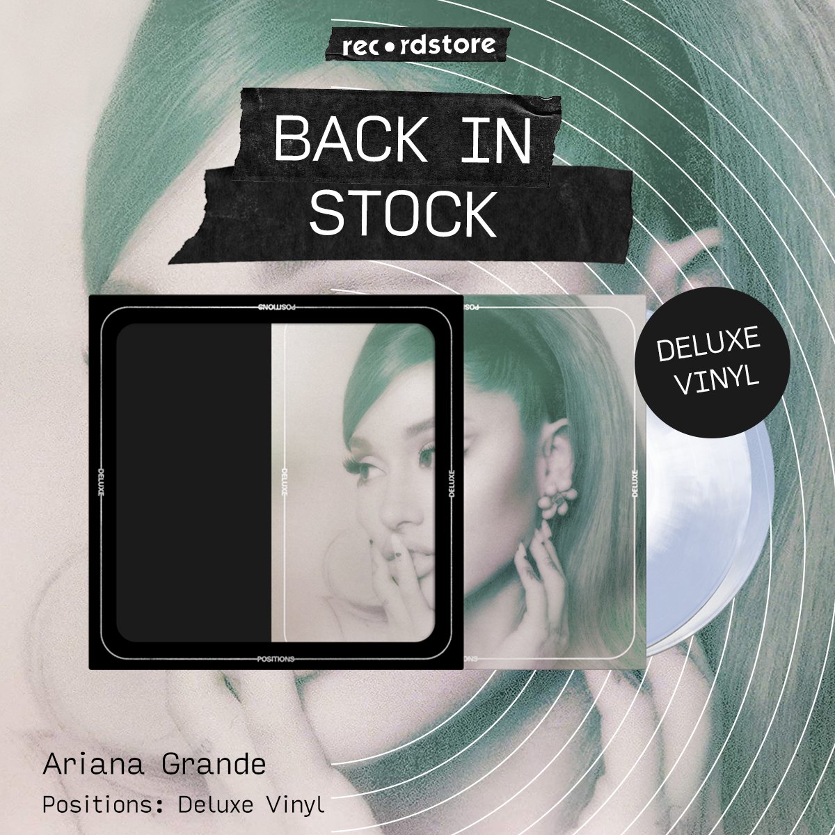 Recordstore.co.uk on X: BACK IN STOCK  Ariana Grande - Positions: Deluxe  Vinyl LP Order now > >   / X