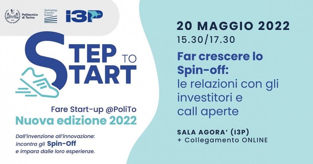 📌 Venerdì 20 maggio alle 15:30 in sala Agorà di I3P e in streaming online, si terrà l'ultimo evento del ciclo StepToStart 2022, organizzato dall'area #TRIN  del <a href="/PoliTOnews/">Politecnico di Torino</a> in collaborazione con #I3P.

Iscriviti 👉 i3p.it/eventi/steptos…

<a href="/aquaseek_tech/">Aquaseek</a>