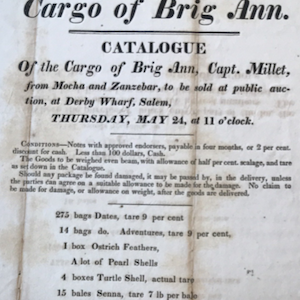 worldhistcommon's tweet photo. New #TeachingResource on American trade with Zanzibar in the 19th century, complete with really engaging sources that include a contract, an auction advertisement, and a ship's manifest, now available on World History Commons: https://t.co/xM4Bph7qaN https://t.co/k8Xp8AMwZz